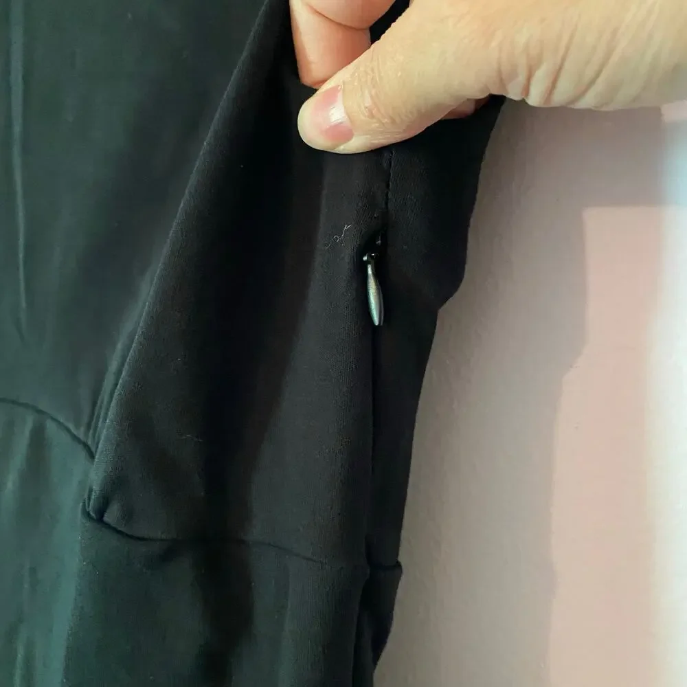 J. Crew Black Drop Waist Balloon Mini Dress Minimalist Glam Women's size Small